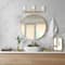 Hello Honey® Izzy Brushed Gold Metal & Clear Ribbed Glass 3-Light Vanity Light